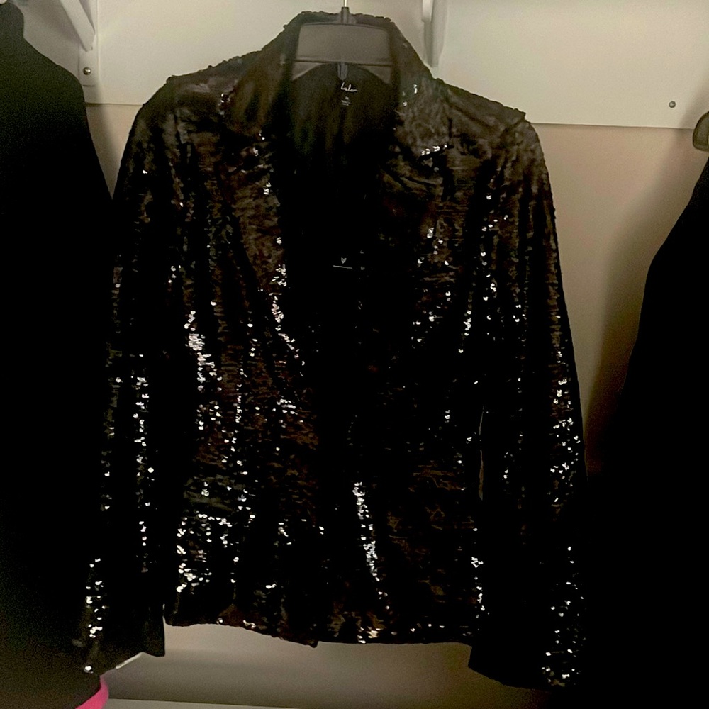 Lulus M Black Sequin Blazer